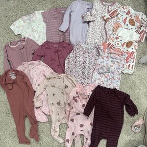 Bundle of baby girl onesies